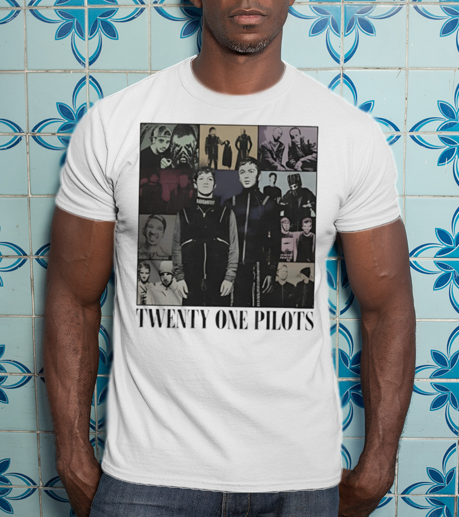 Twenty One Pilots Clancy Eras Tour 2025 Band Members Collage T-Shirt