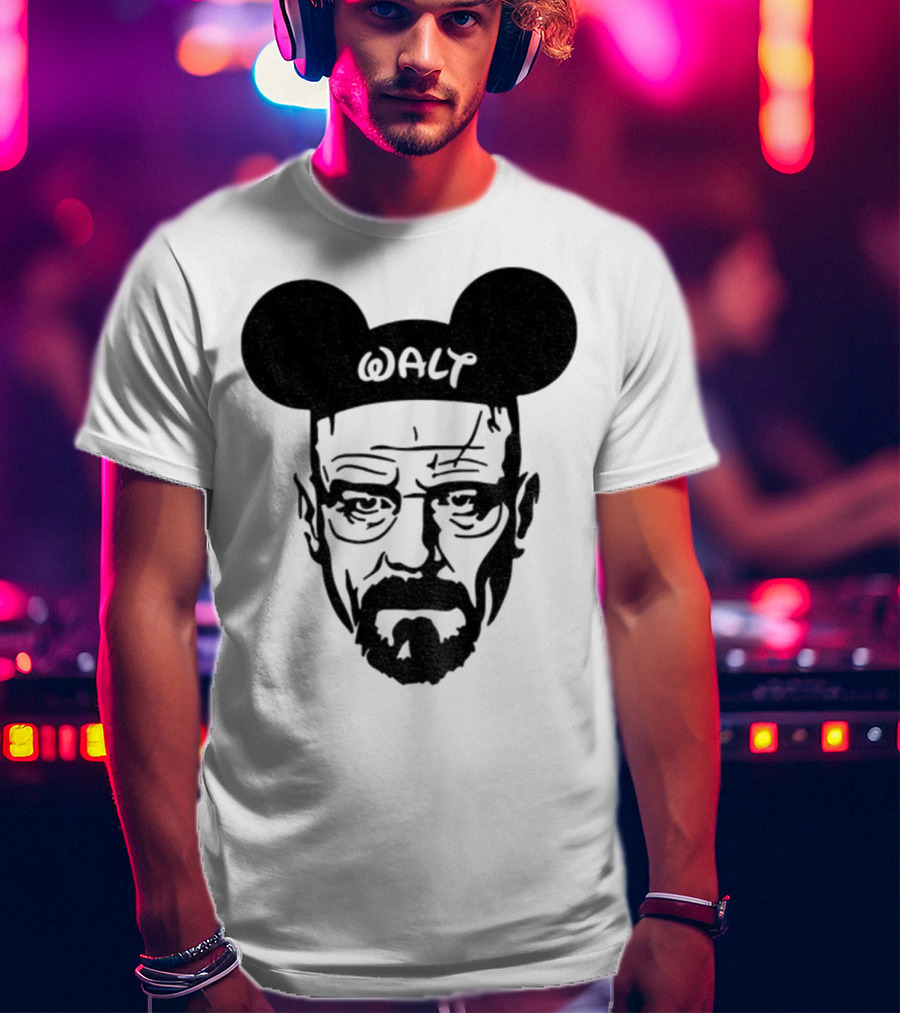 Walter White Mickey Mouse Breaking Bad Disney Meme T-Shirt
