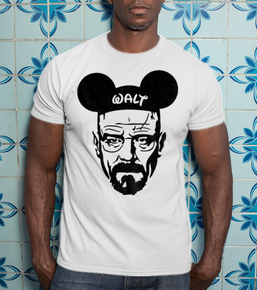 Walter White Mickey Mouse Breaking Bad Disney Meme T-Shirt