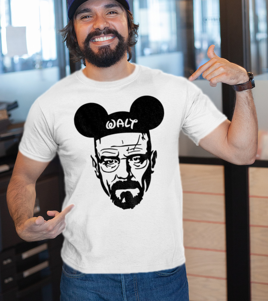 Walter White Mickey Mouse Breaking Bad Disney Meme T-Shirt