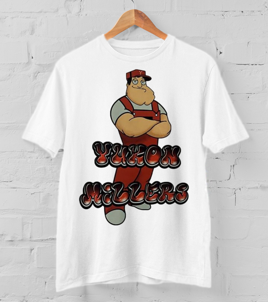 Yukon Millers Overalls Red Cartoon Character T-Shirt