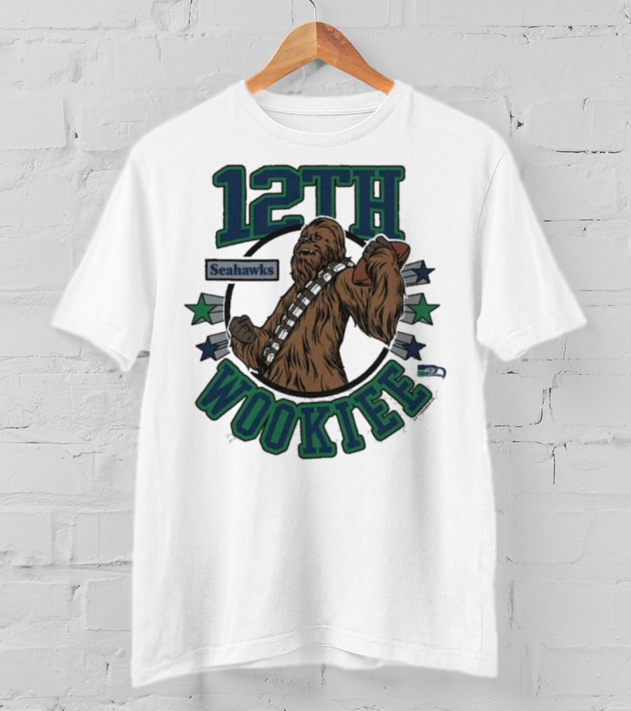 12TH Wookiee Chewbacca Seahawks Star Wars NFL Crossover T-Shirt