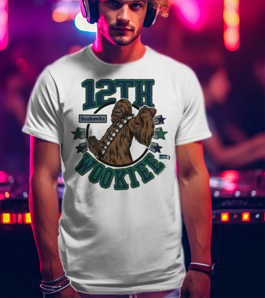 12TH Wookiee Chewbacca Seahawks Star Wars NFL Crossover T-Shirt