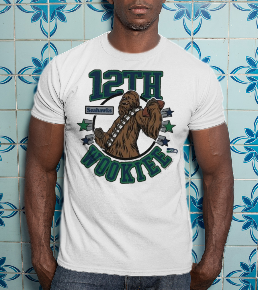 12TH Wookiee Chewbacca Seahawks Star Wars NFL Crossover T-Shirt