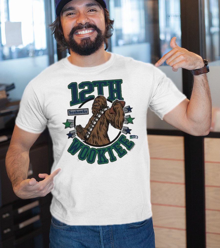 12TH Wookiee Chewbacca Seahawks Star Wars NFL Crossover T-Shirt