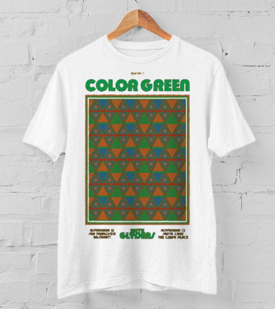 Color Green California November 12-13 2025 Pyramid Patterns T-Shirt