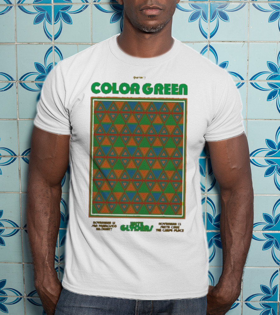 Color Green California November 12-13 2025 Pyramid Patterns T-Shirt