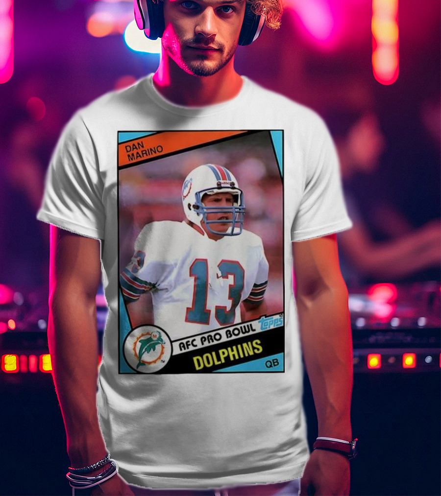 Dan Marino Miami Dolphins AFC Pro Bowl Quarterback Topps Trading Card T-Shirt