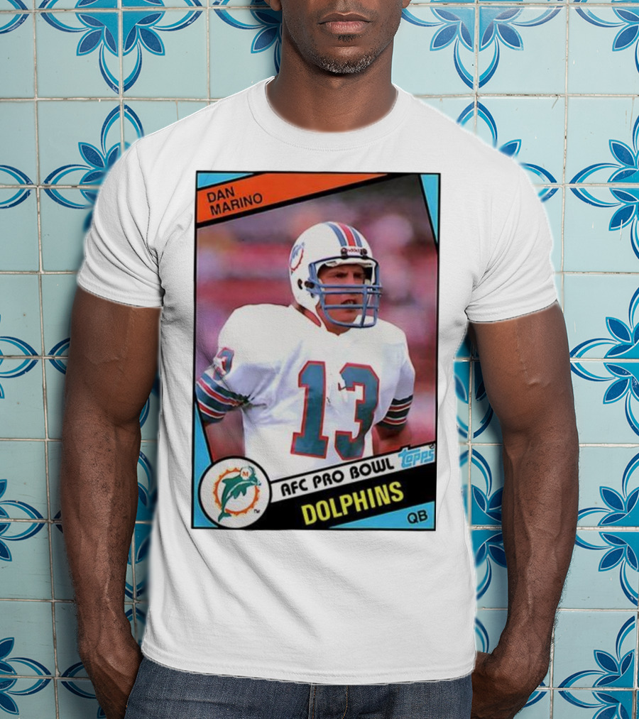 Dan Marino Miami Dolphins AFC Pro Bowl Quarterback Topps Trading Card T-Shirt