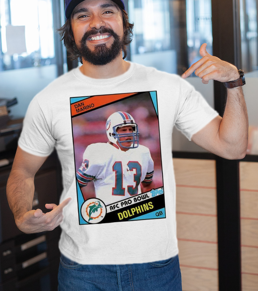 Dan Marino Miami Dolphins AFC Pro Bowl Quarterback Topps Trading Card T-Shirt