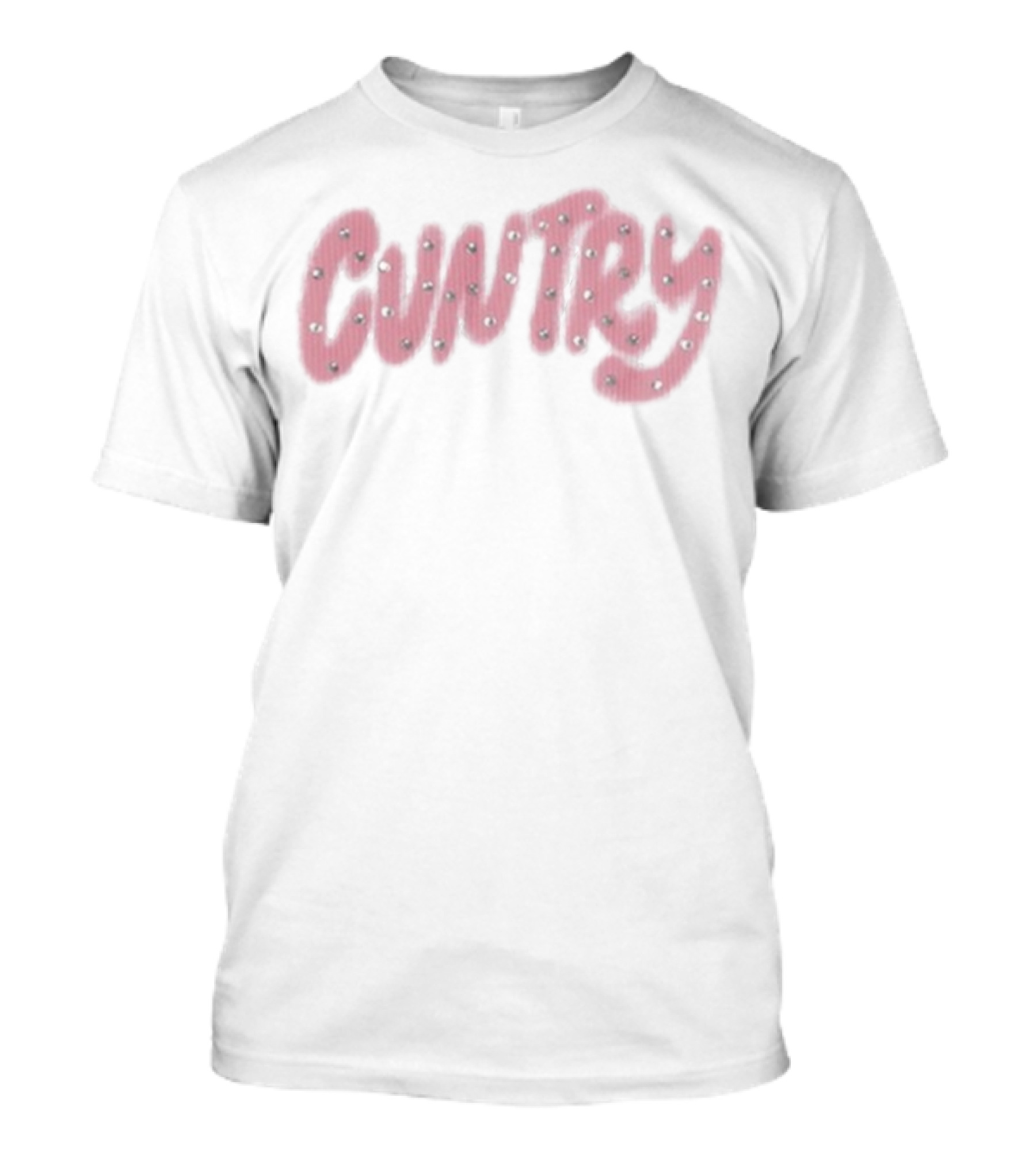 Dasha Bedazzled Cuntry Pink Rhinestone Style T-Shirt
