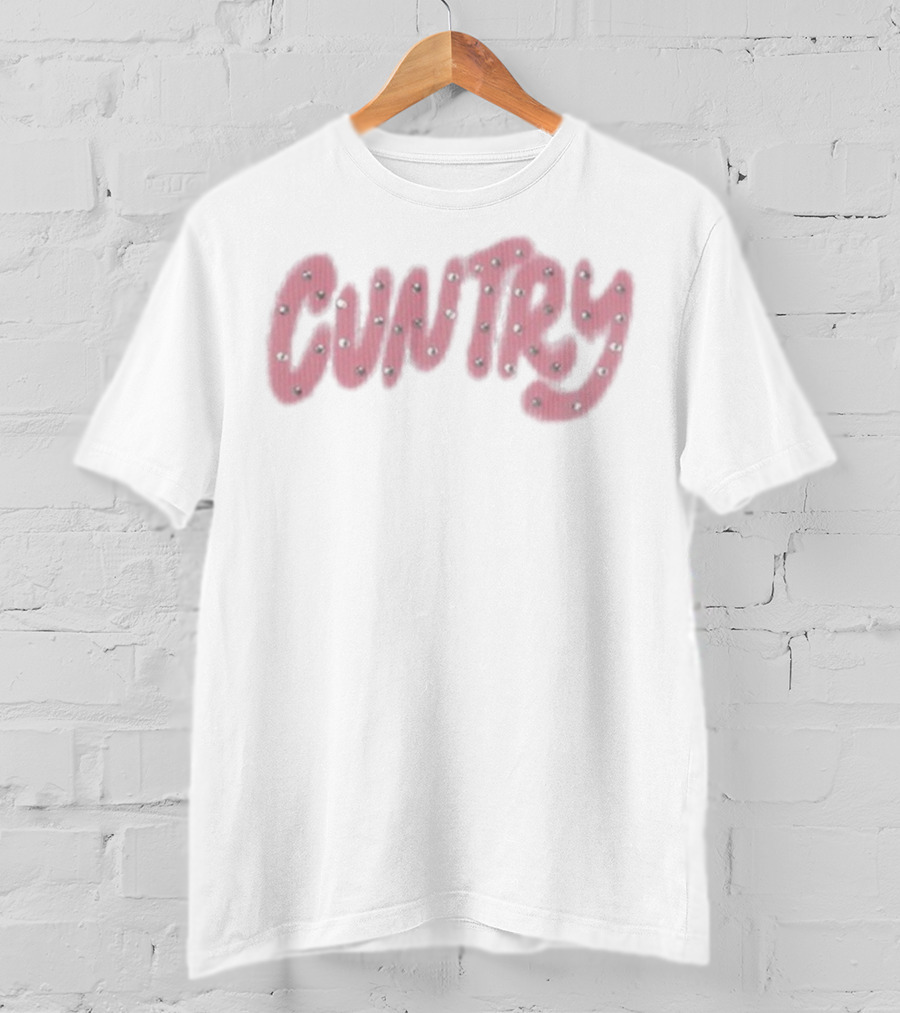 Dasha Bedazzled Cuntry Pink Rhinestone Style T-Shirt