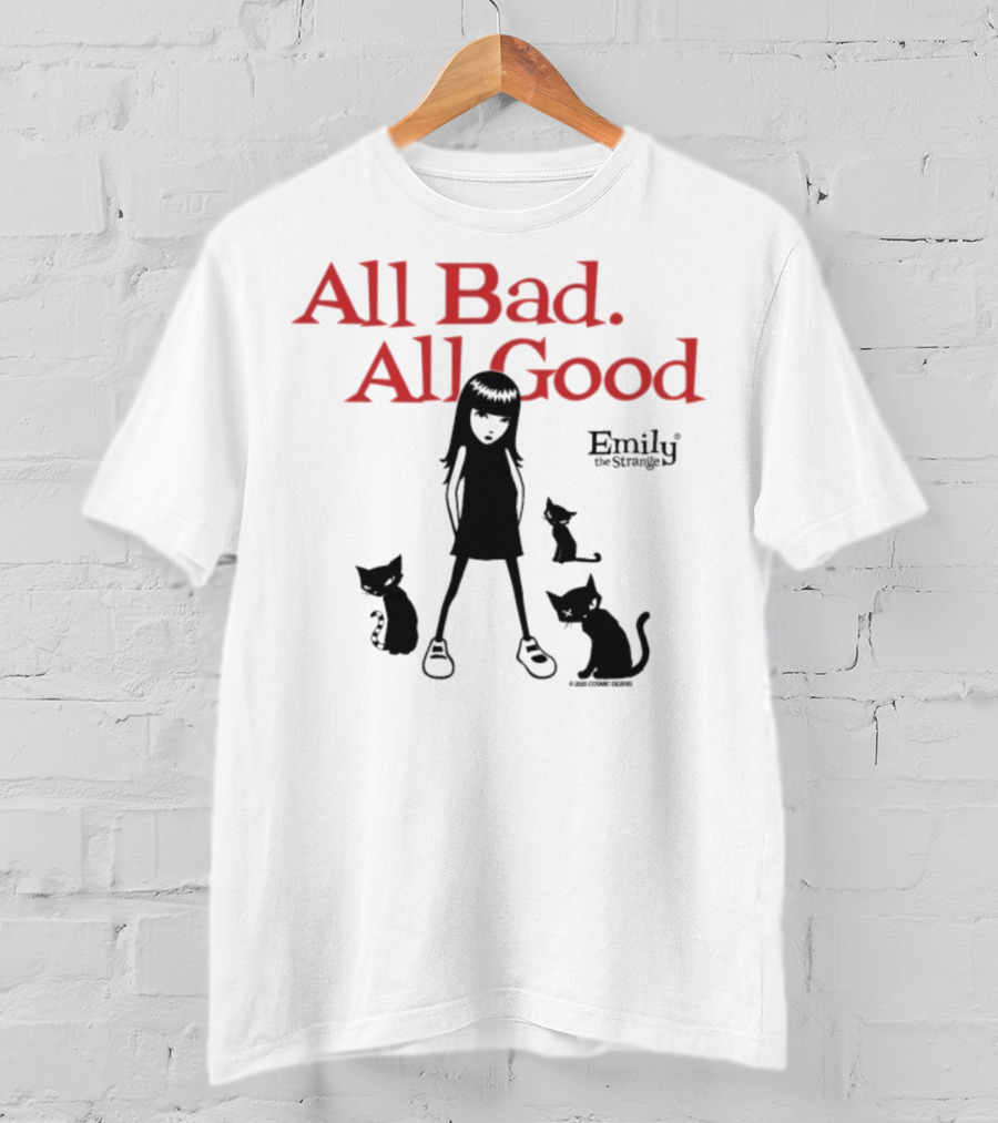 All Bad All Good Emily The Strange Cats T-Shirt