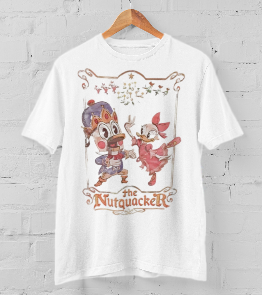 Donald And Daisy Christmas Nutcracker Dance Under Mistletoe T-Shirt