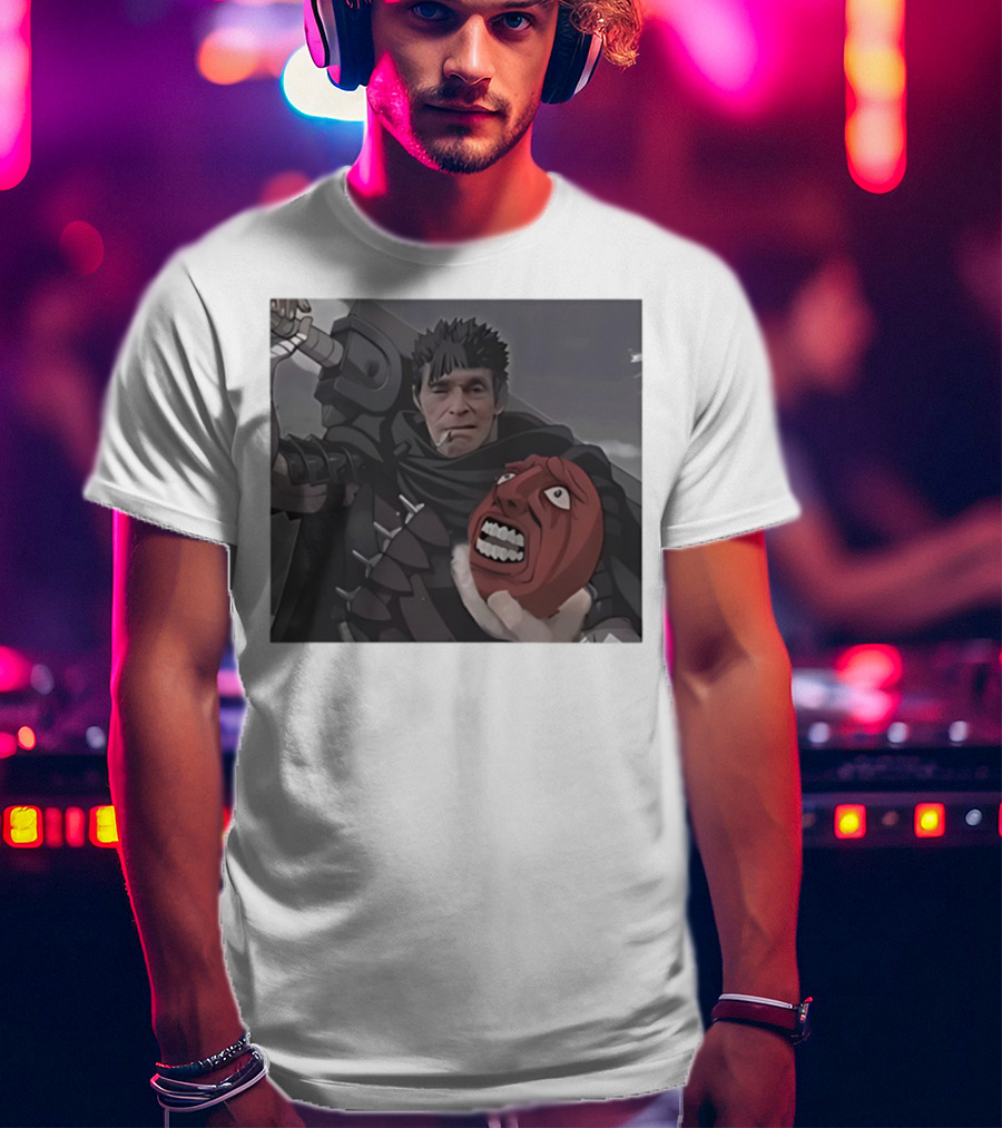 Berserk Guts Willem Dafoe Meme Crossover T-Shirt