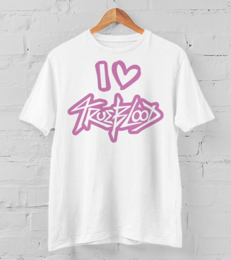 I Love Trueblood Pink Graffiti Style T-Shirt