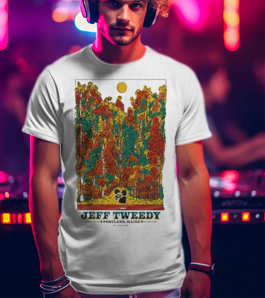 Jeff Tweedy Portland Maine State Theatre October 16 2025 Forest Scene T-Shirt