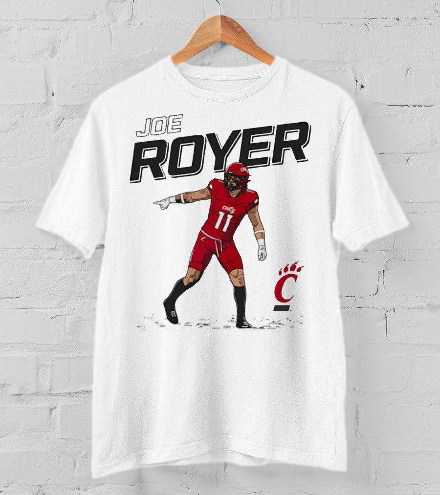 Joe Royer Cincinnati Bearcats Football Cincy Bearcat Claw Logo T-Shirt