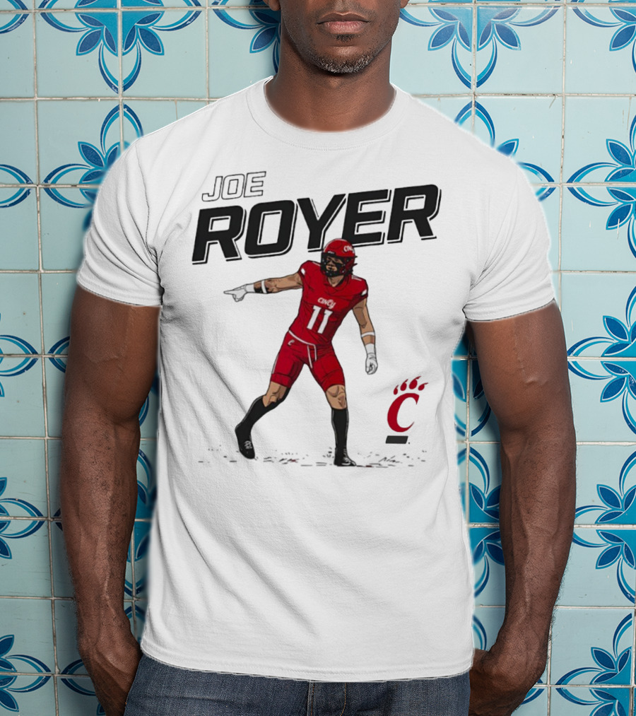 Joe Royer Cincinnati Bearcats Football Cincy Bearcat Claw Logo T-Shirt