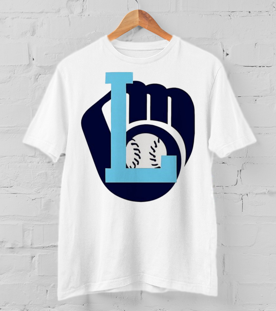 Milwaukee Brewers Baseball Glove L Monogram T-Shirt