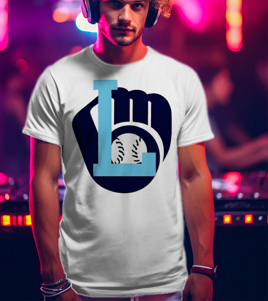 Milwaukee Brewers Baseball Glove L Monogram T-Shirt