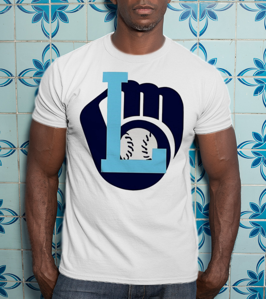 Milwaukee Brewers Baseball Glove L Monogram T-Shirt