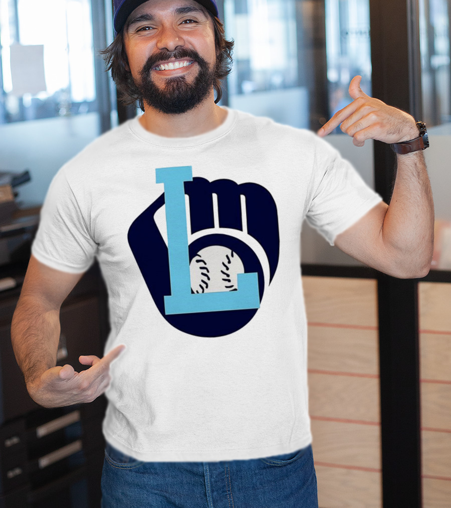 Milwaukee Brewers Baseball Glove L Monogram T-Shirt