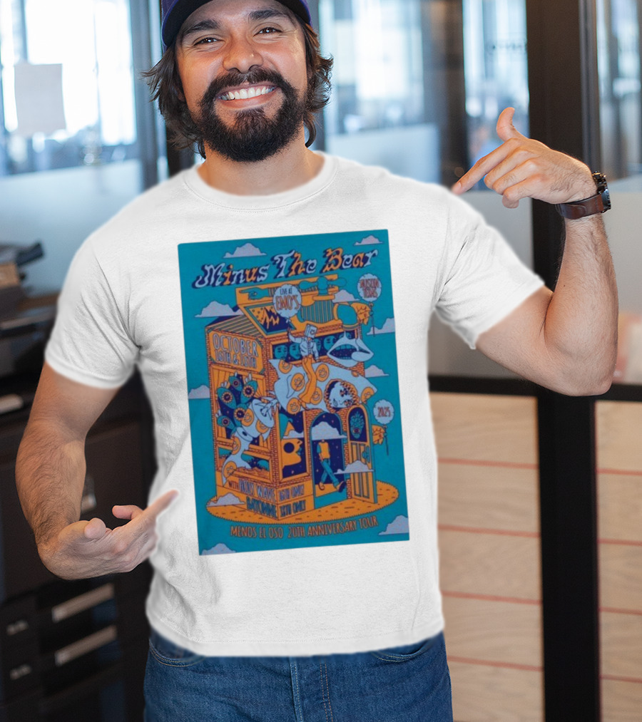 Minus The Bear Live At Emo's Austin Oct 16th & 18th 2025 Menos El Oso 20th Anniversary Tour T-Shirt