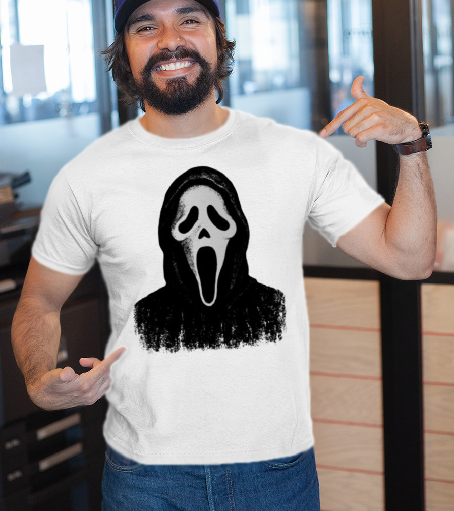 Monster Fresh Blank Ghostface Iconic Mask T-Shirt