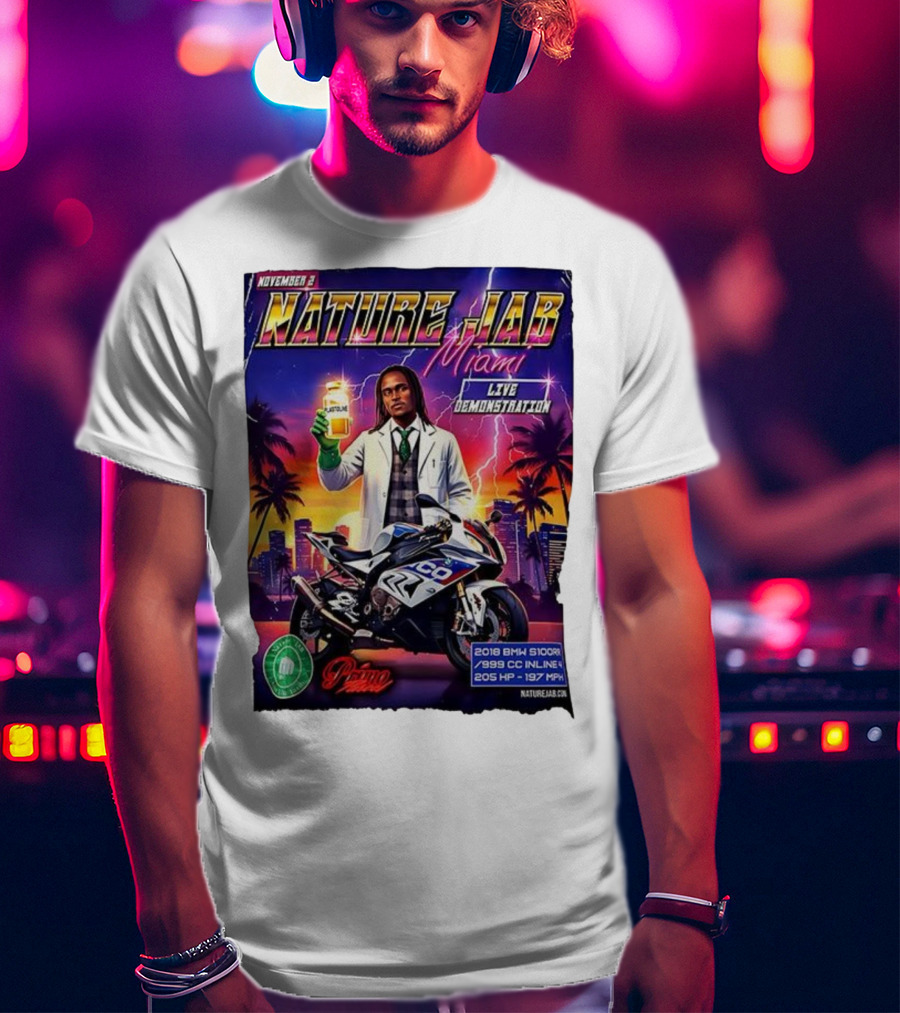 November 2 Naturejab Miami Live Demonstration Moto Performance 2018 BMW S1000R 999 CC Inline 4 205 HP 197 MPH T-Shirt