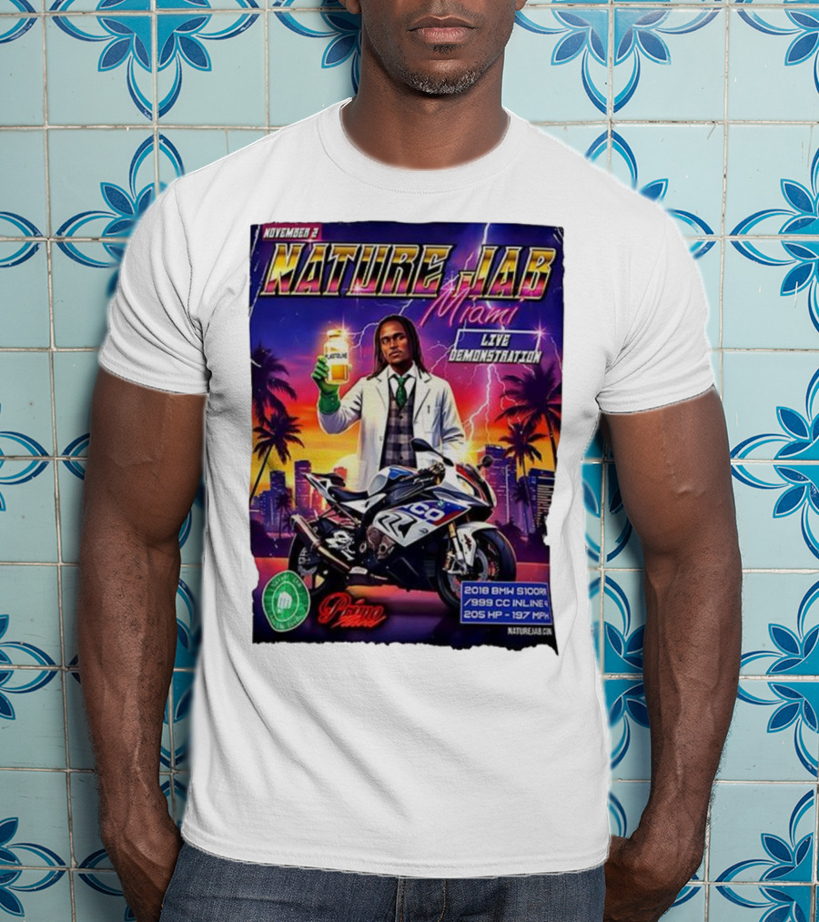 November 2 Naturejab Miami Live Demonstration Moto Performance 2018 BMW S1000R 999 CC Inline 4 205 HP 197 MPH T-Shirt