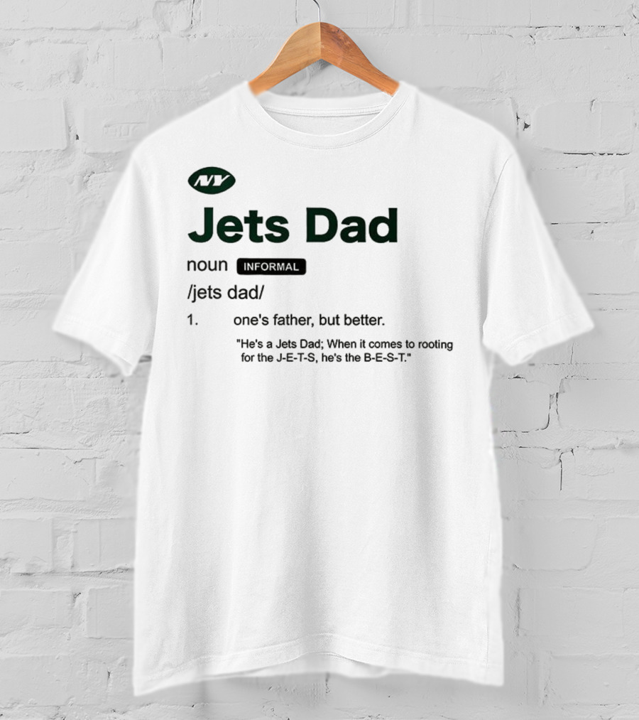 New York Jets Dad Definition Football Fanatic Father's Day Gift T-Shirt