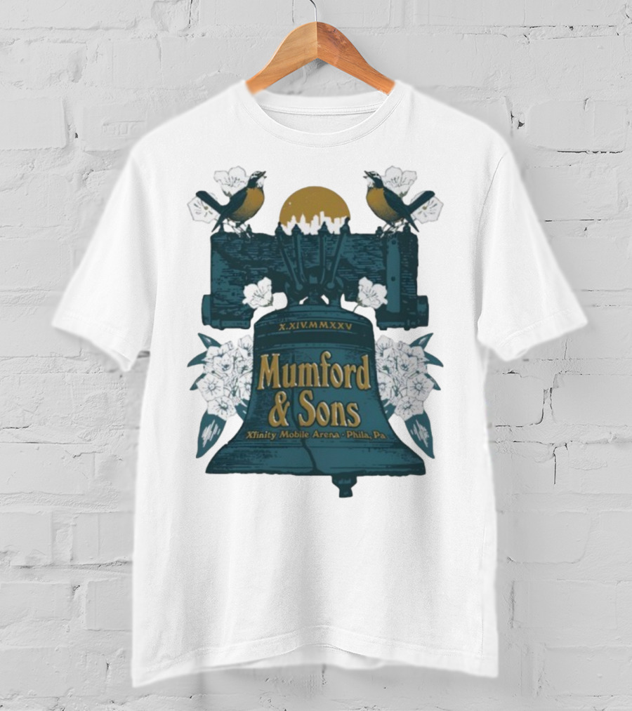 Mumford & Sons Xfinity Mobile Arena Philadelphia 2025 Event XIIIVMMXXV T-Shirt