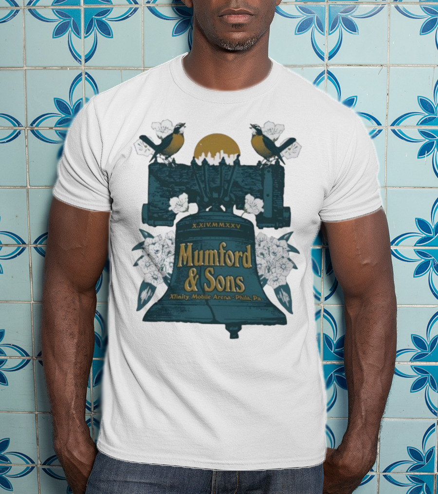 Mumford & Sons Xfinity Mobile Arena Philadelphia 2025 Event XIIIVMMXXV T-Shirt