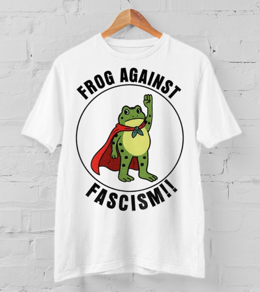 Portland Frog Hero Against Fascism Red Cape Power T-Shirt