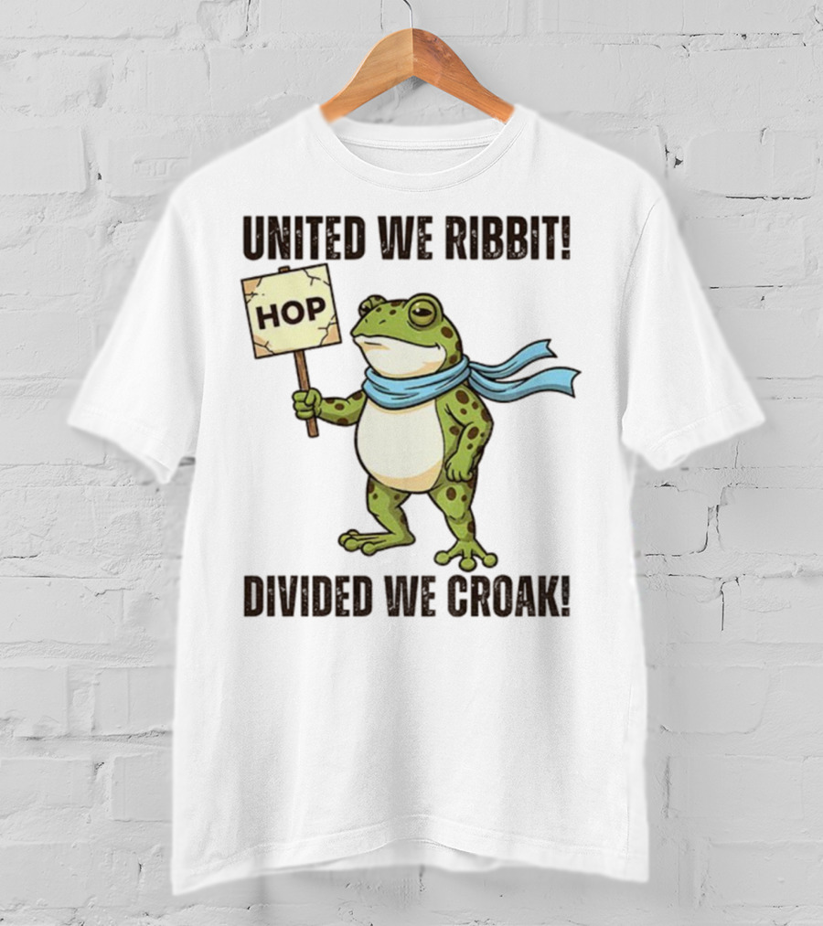 Portland Frog HOP United We Ribbit Divided We Croak 2025 T-Shirt