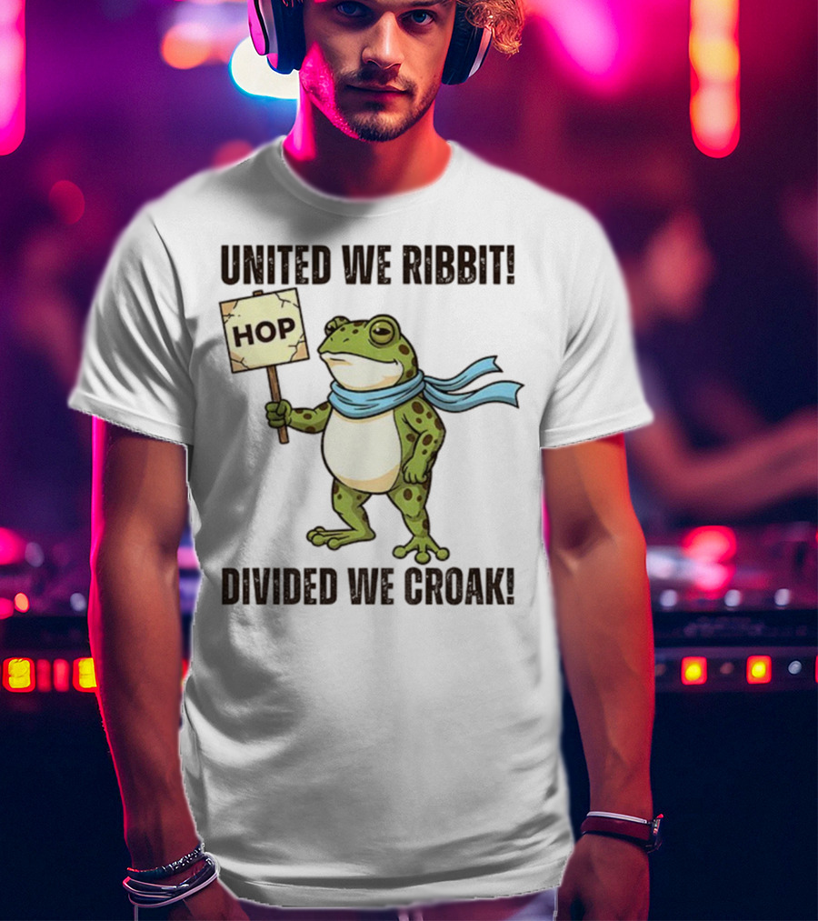 Portland Frog HOP United We Ribbit Divided We Croak 2025 T-Shirt