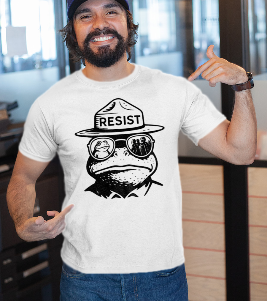 Portland Frog Resist Hat Sunglasses Antifa Frog T-Shirt