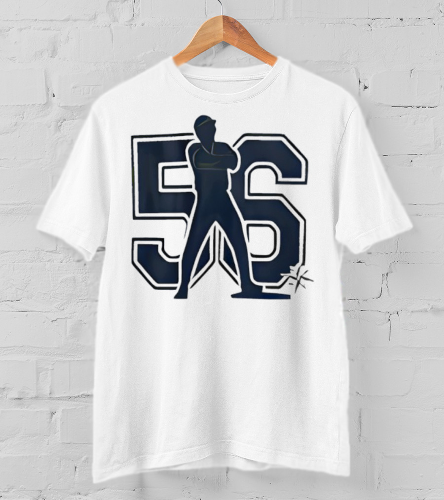 Randy Arozarena 56 Mariners Baseball Silhouette T-Shirt