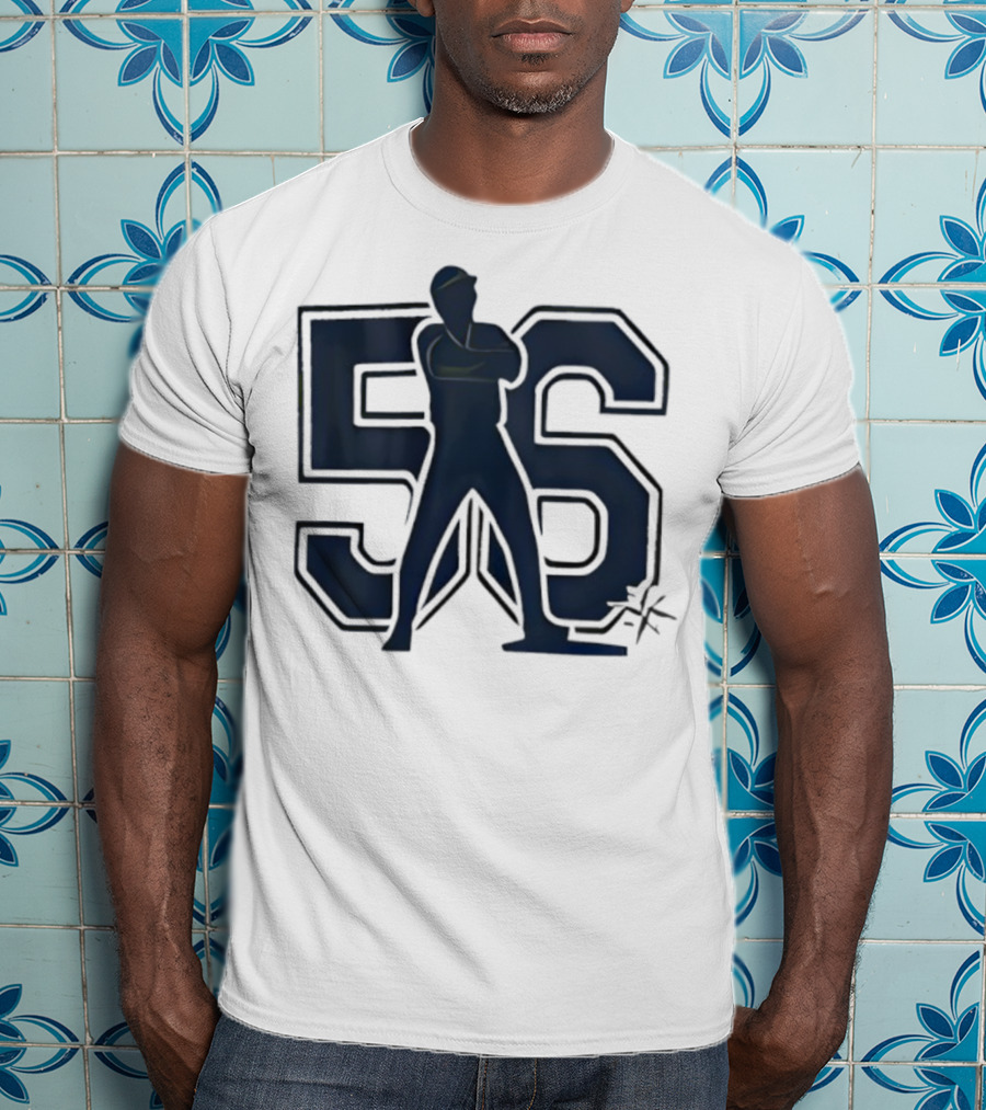 Randy Arozarena 56 Mariners Baseball Silhouette T-Shirt