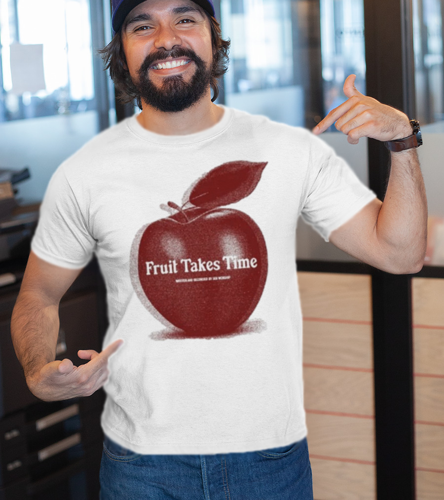 Fruit Takes Time By Seu Worship Red Apple T-Shirt