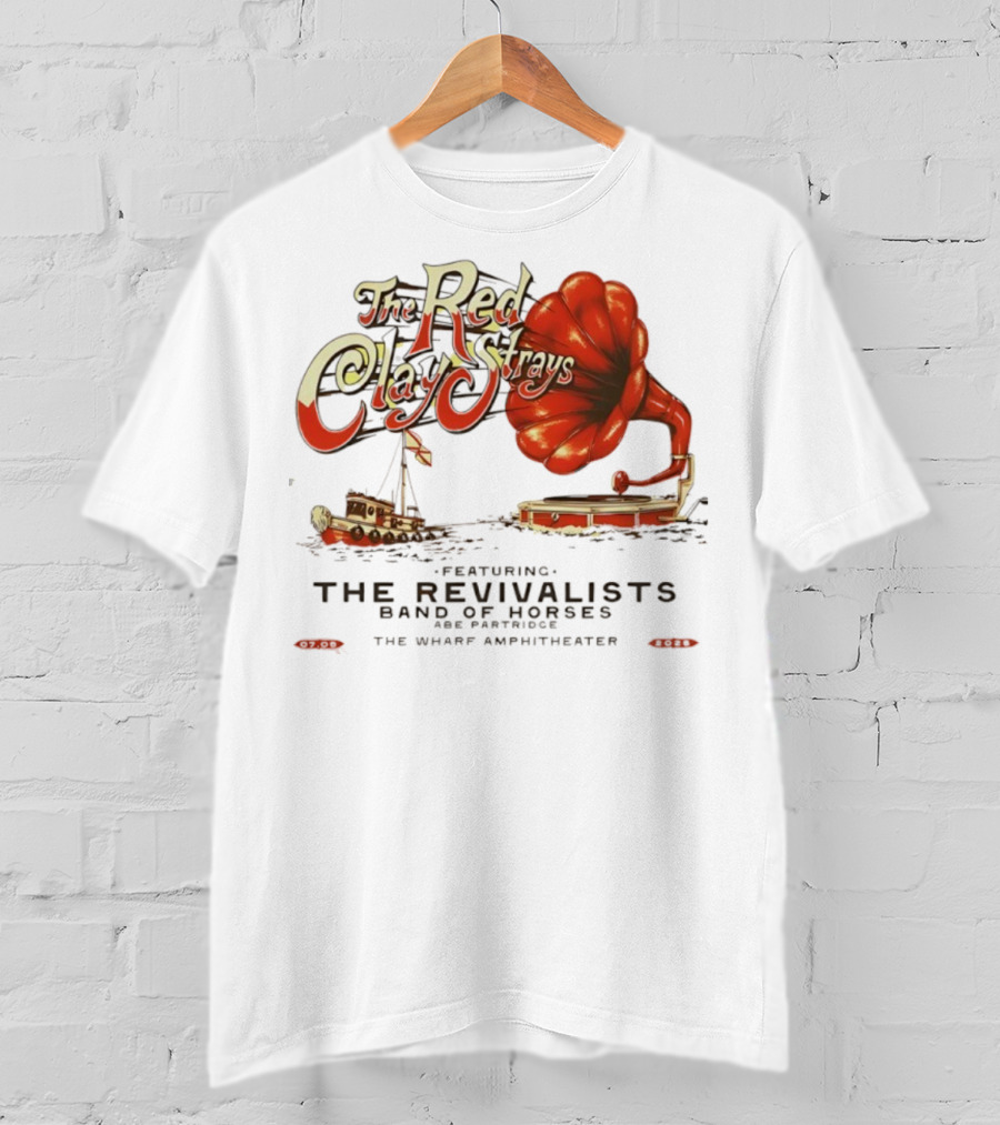 The Red Clay Strays Tour 2025 Featuring The Revivalists Band Of Horses The Wharf Amphitheater T-Shirt