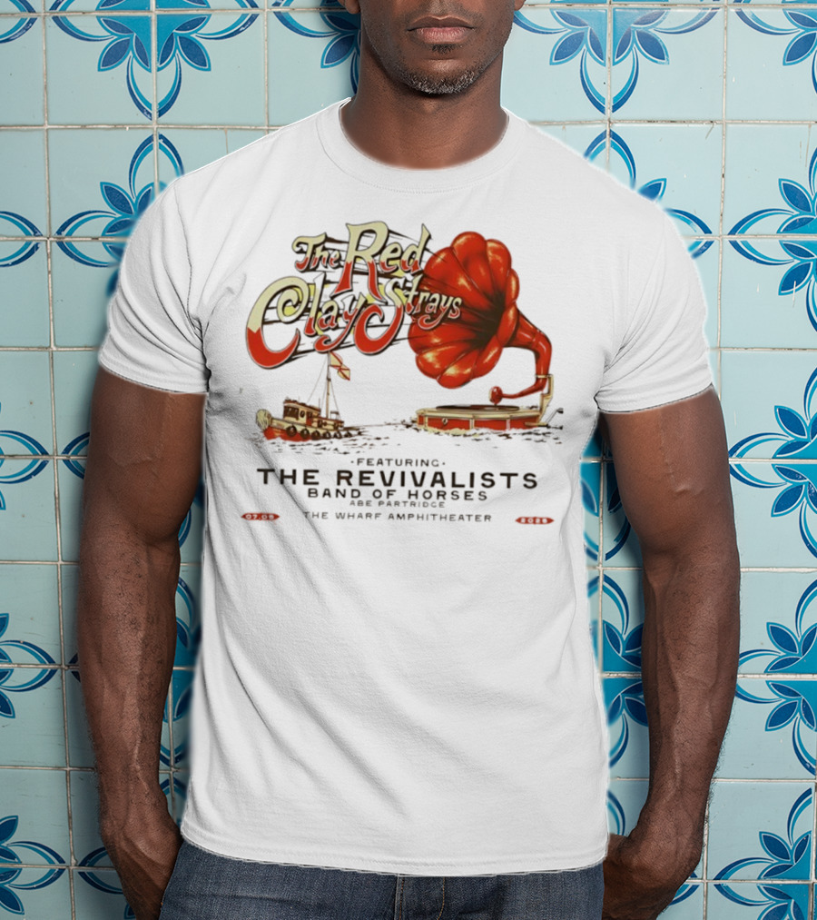 The Red Clay Strays Tour 2025 Featuring The Revivalists Band Of Horses The Wharf Amphitheater T-Shirt