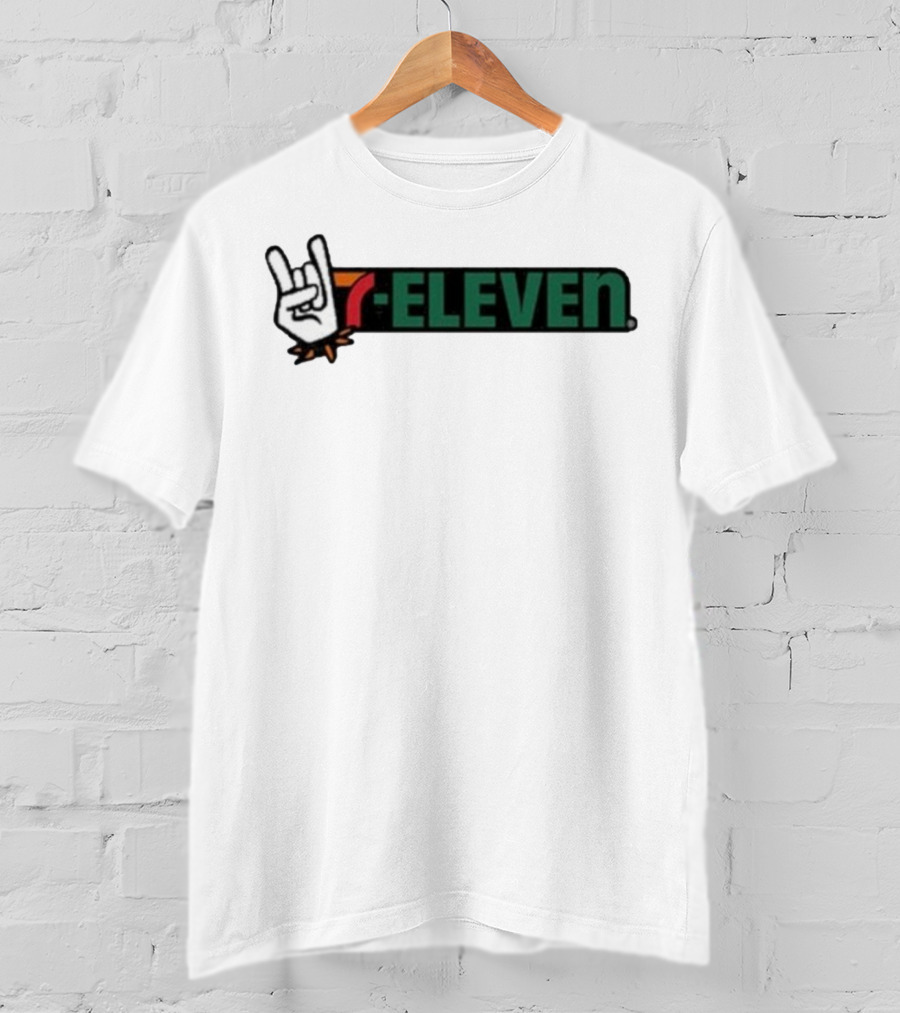 7-Eleven Rock On Devil Horns Hand Gesture T-Shirt