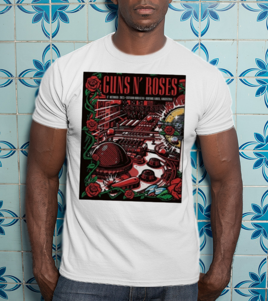 Guns N’ Roses Estadio Huracán 1st October 2025 Buenos Aires Argentina T-Shirt