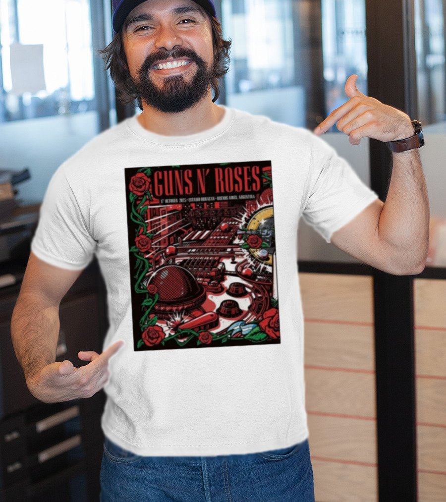 Guns N’ Roses Estadio Huracán 1st October 2025 Buenos Aires Argentina T-Shirt