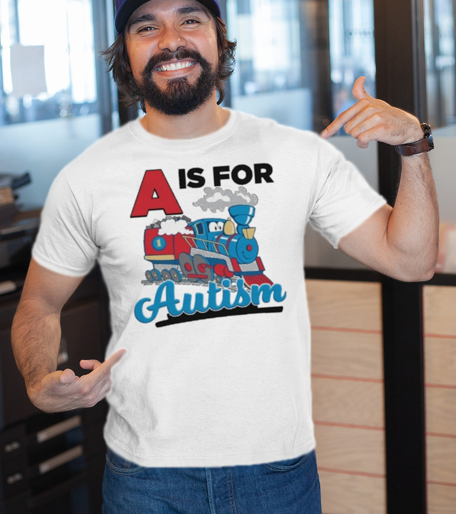 A Is For Autism Train With Clouds And Steam T-Shirt