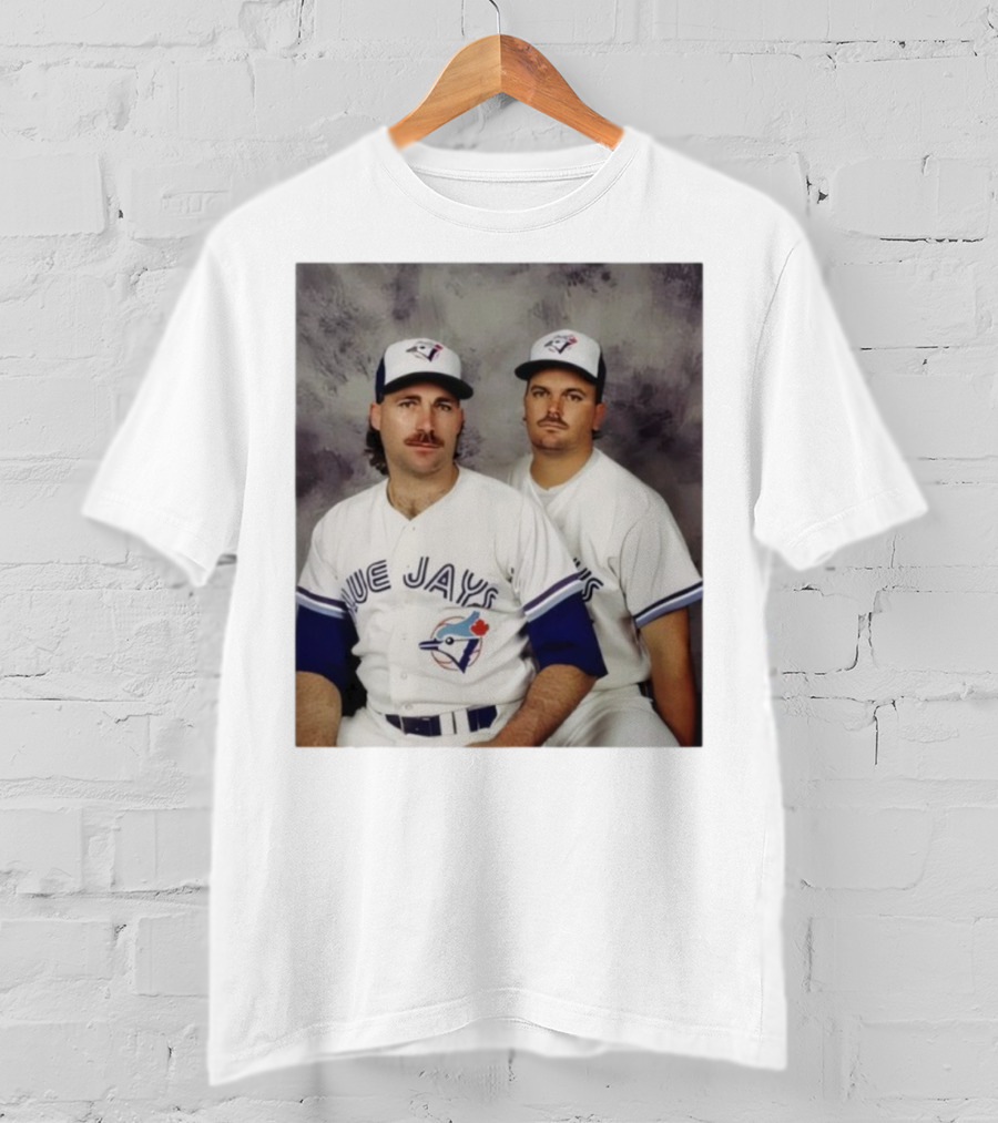 Retro Toronto Blue Jays Baseball Pitchers Dave Stieb David Wells Vintage Team Uniforms T-Shirt
