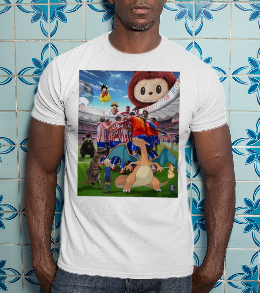 Atletico Madrid Celebration Meme 90M Dragon Dinosaur Characters T-Shirt