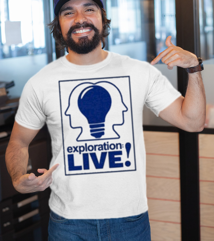 Exploration Live Heads With Lightbulb Icon T-Shirt